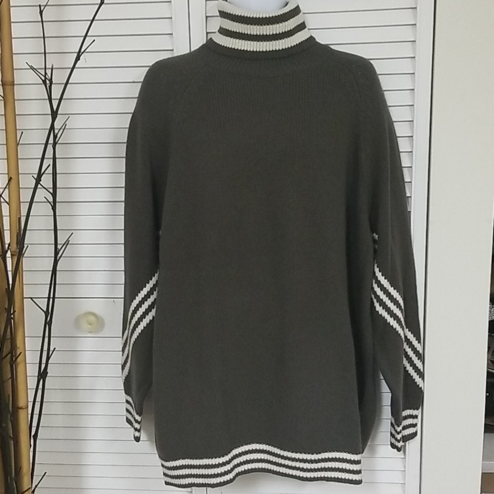 NWT Adidas Brown and White Knit Sweater